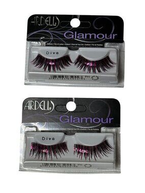 Ardell Glamour Diva Lashes 2 Pack – Pink Metallic Accent Strip Lashes